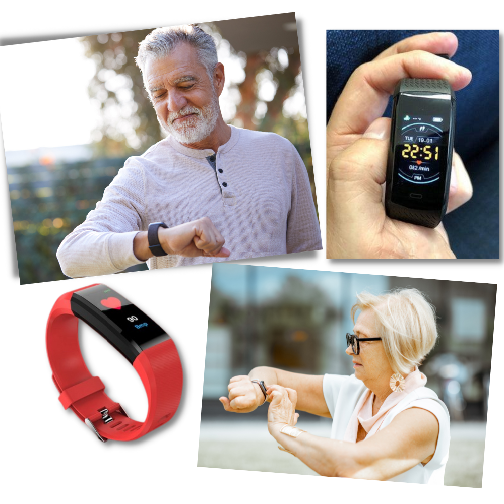 Senioren smartwatch – hartslagmeter – waterdicht ontwerp
