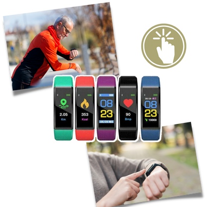 Senioren smartwatch – hartslagmeter – waterdicht ontwerp