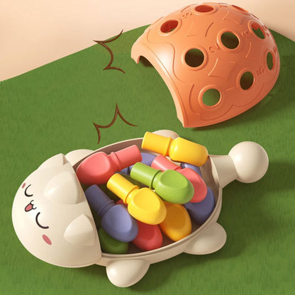Educatief Speelgoed – Kleurige Tortoise met Pinnen – Voor Baby’s