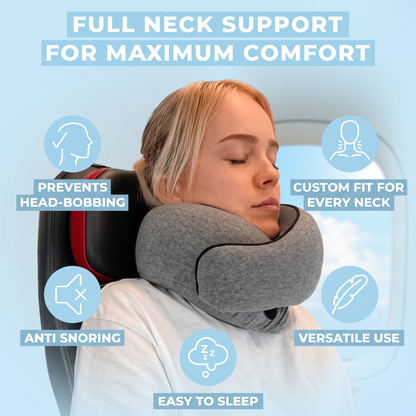 Fittershape Reiskussen – memory foam met kap