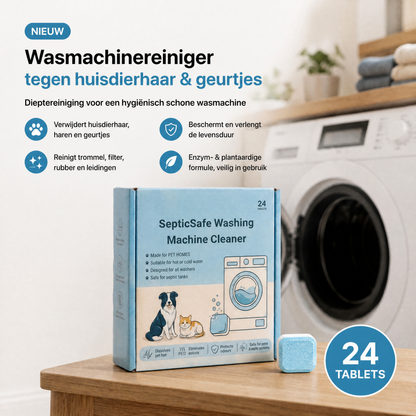 Fittershape Wasmachinereiniger – tegen huisdierhaar & geurtjes