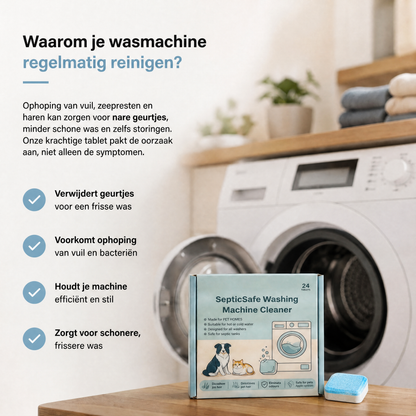 Fittershape Wasmachinereiniger – tegen huisdierhaar & geurtjes