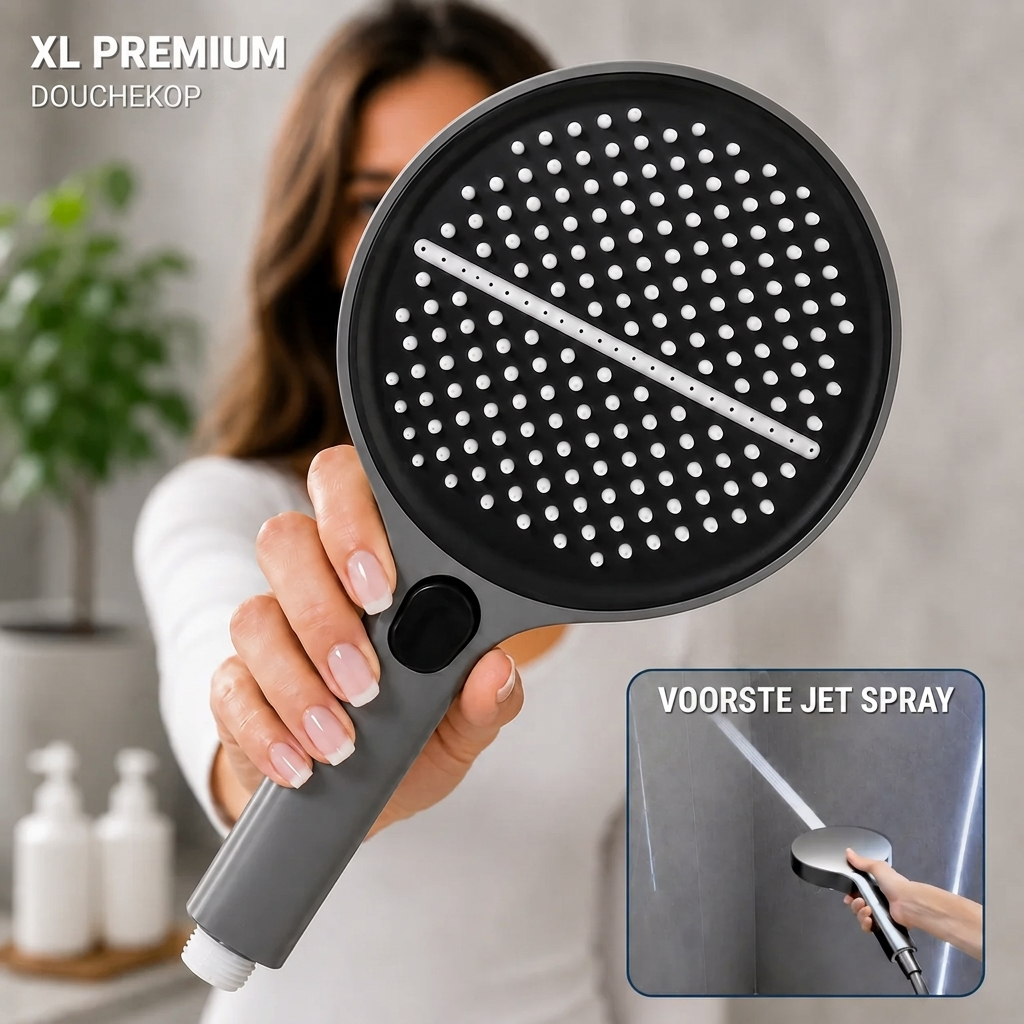 Fittershape Premium XL Shower Head – met 4 stralen & verhoogde druk
