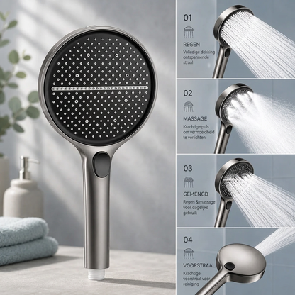 Fittershape Premium XL Shower Head – met 4 stralen & verhoogde druk