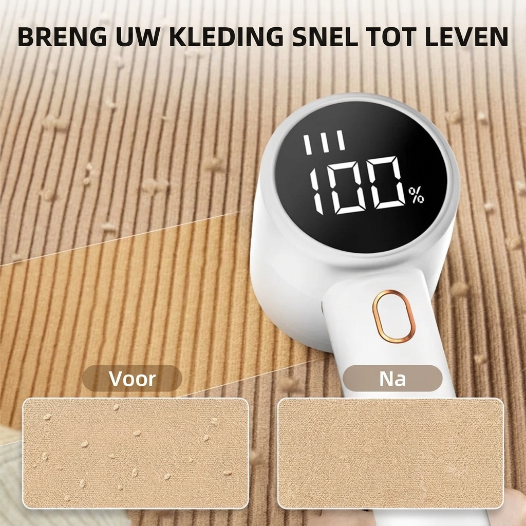 Fittershape Electric Lint Remover – met LED-display & 3 snelheden