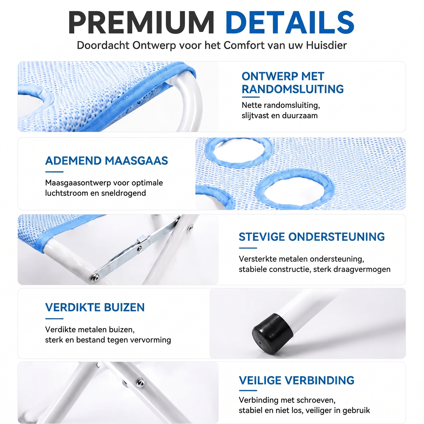 Fittershape Pet Grooming Hammock – opvouwbaar met snel drogend gaas