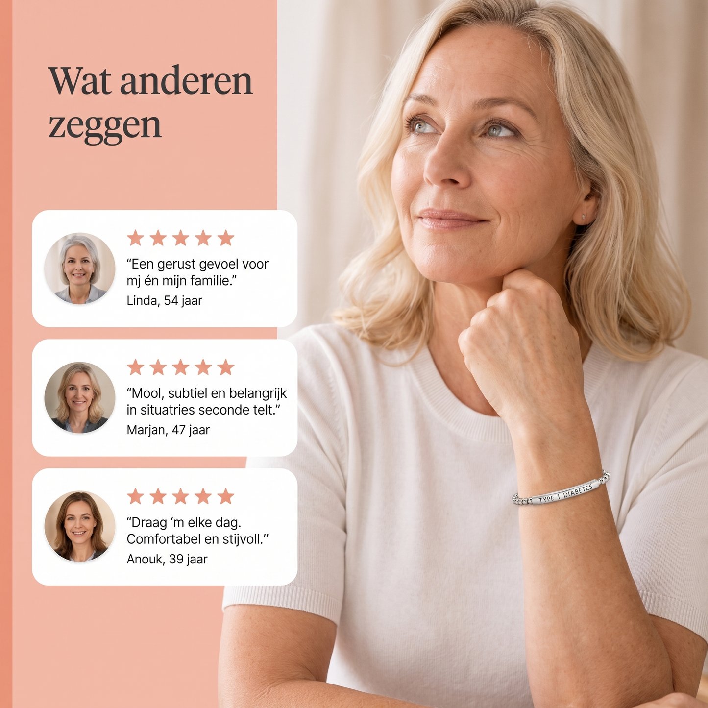 Fittershape Diabetes Slim Bracelet – medische alertheid & stijl