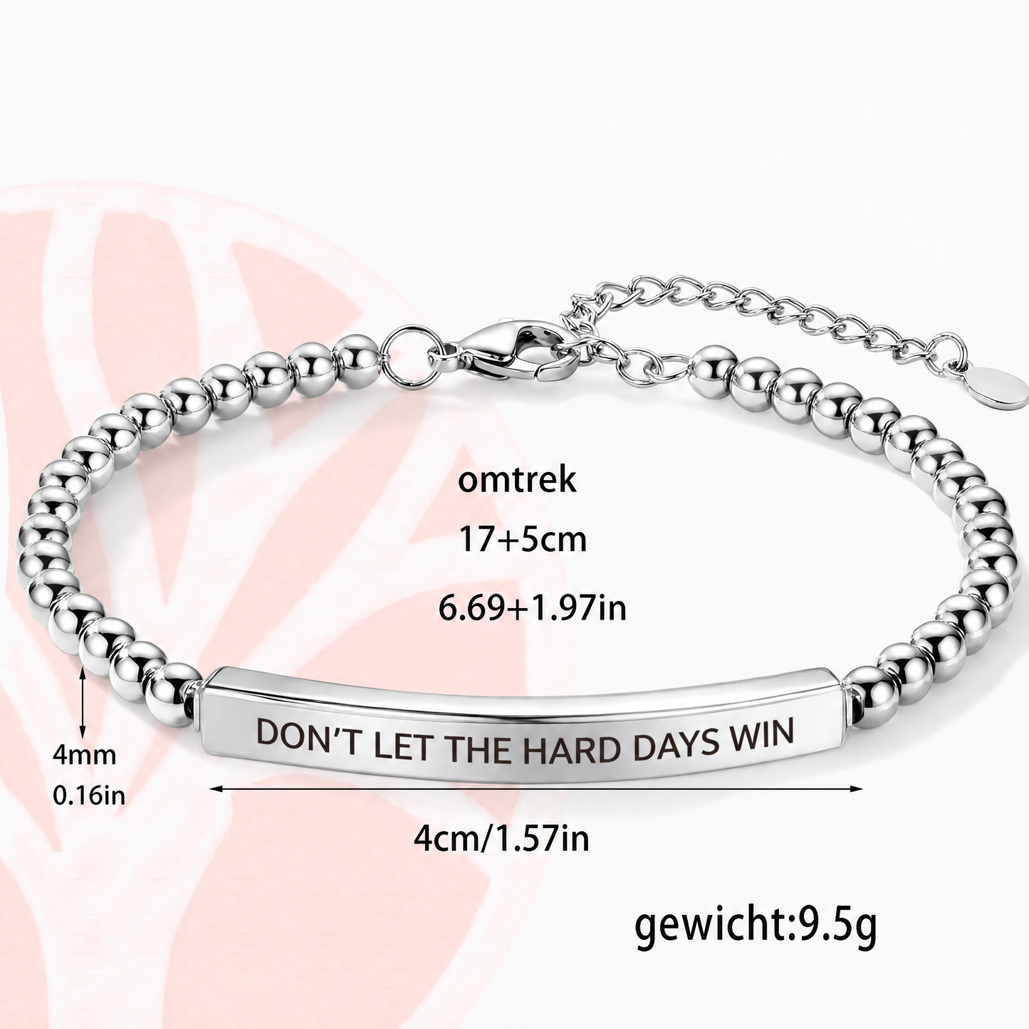 Fittershape Custom Engraved Medical Alert Bracelet – met eigen tekst