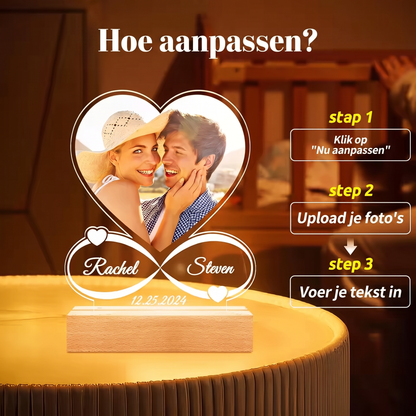 Fittershape Custom Photo Lamp – gepersonaliseerde acryl nachtlamp