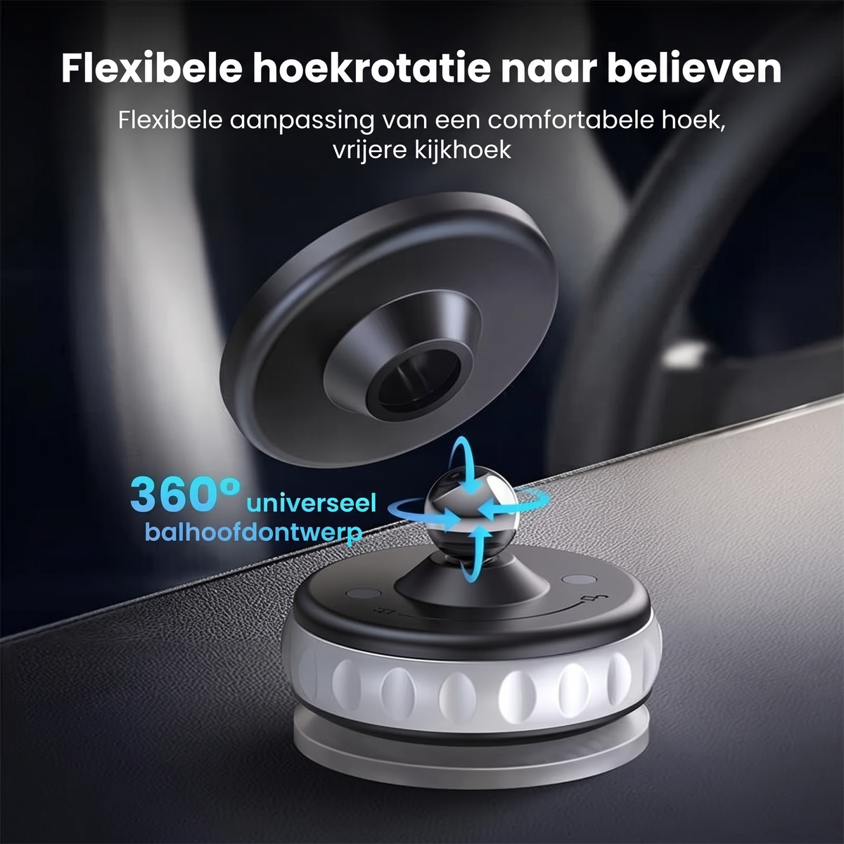 Fittershape Magnetic Vacuum Phone Mount – 360° draaibaar