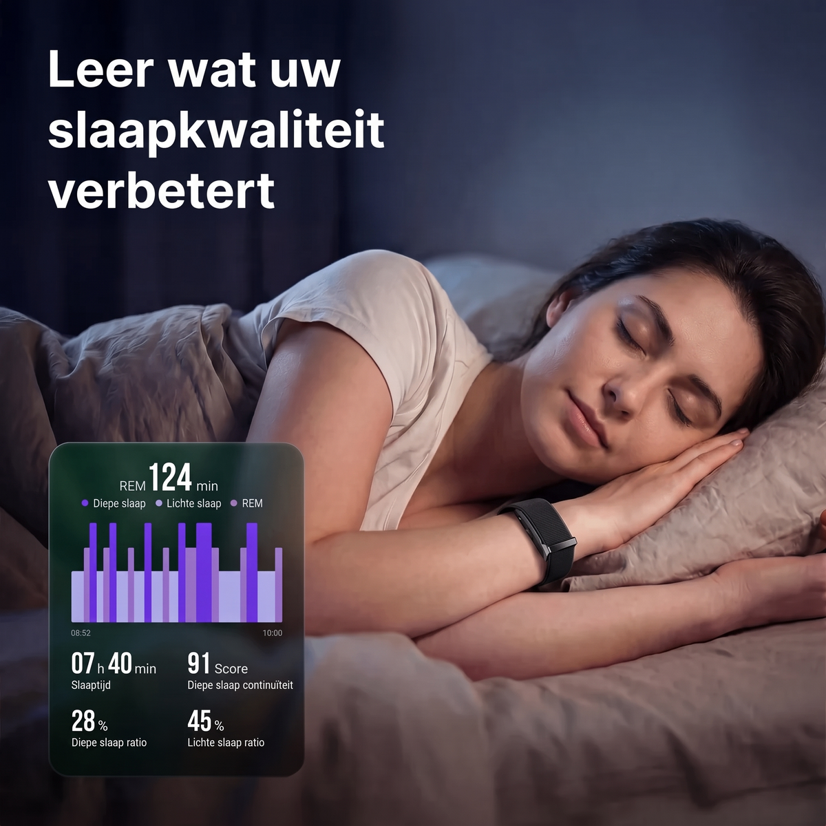 Fittershape HLTH Band – gezondheidstracker zonder abonnement