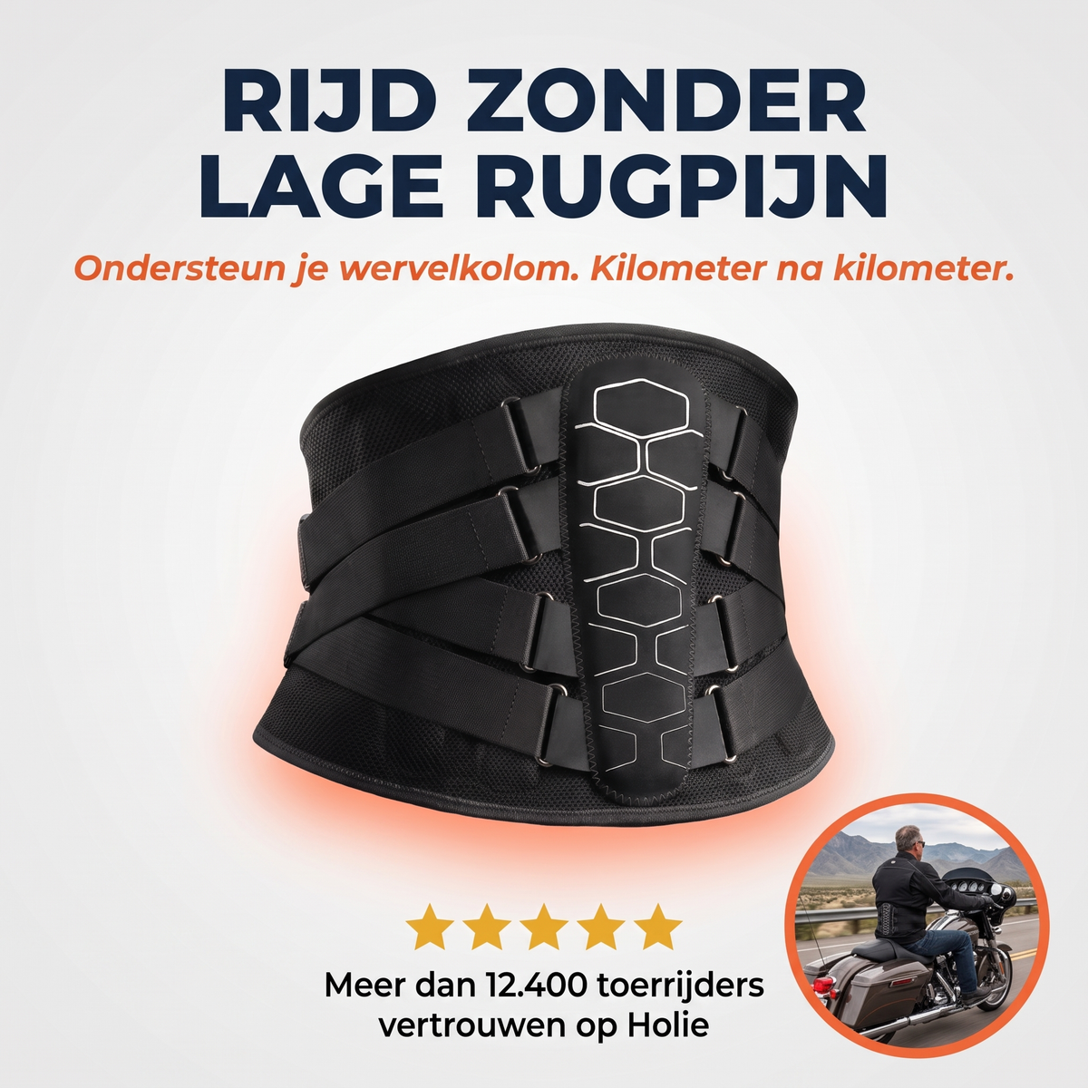 Fittershape Lower Back Support Belt – verstelbaar voor rugondersteuning