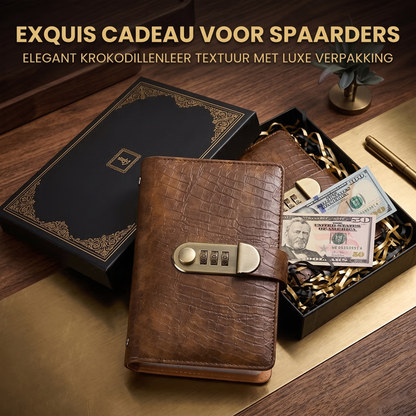 Fittershape Lockable Savings Notebook – met slot & spaardoelen