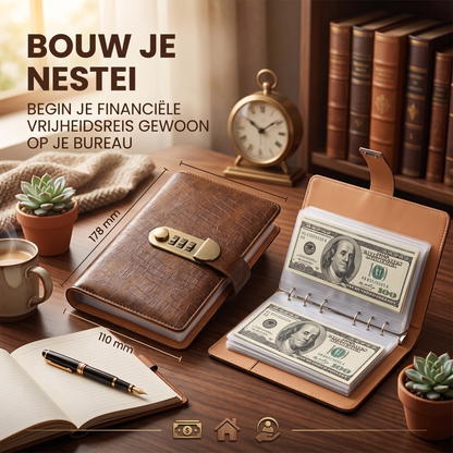 Fittershape Lockable Savings Notebook – met slot & spaardoelen