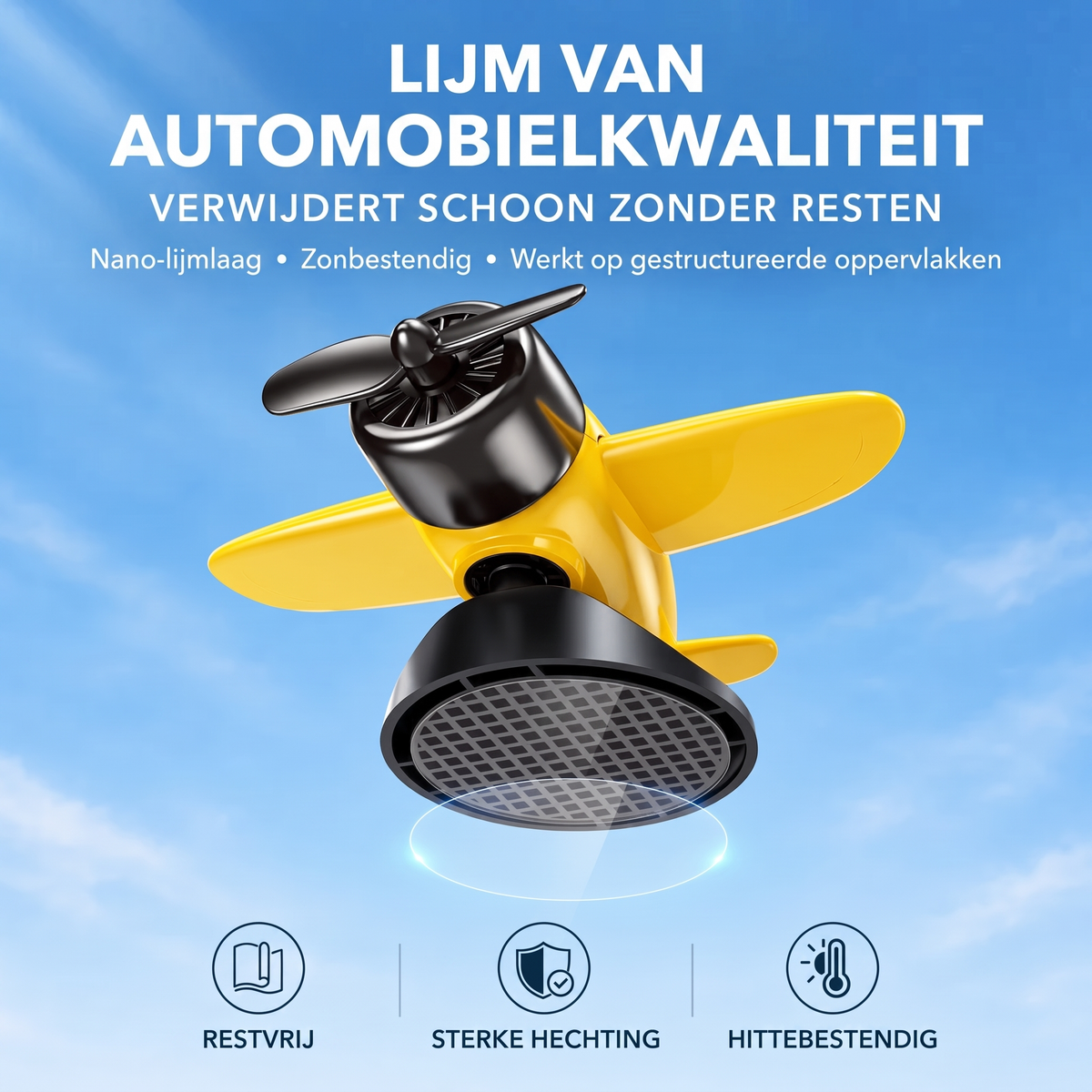 Fittershape Solar Vliegtuig Ornament – met draaiende propeller