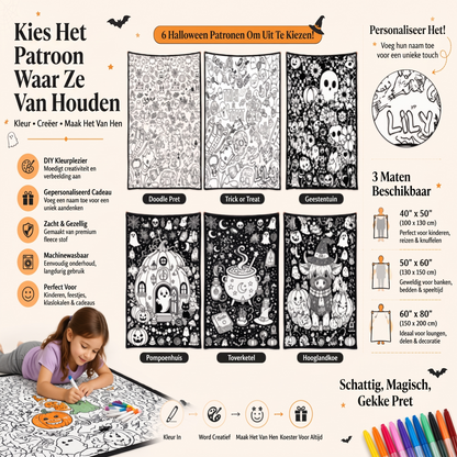 Fittershape Halloween DIY Tekenkleed – creatief kleurplezier