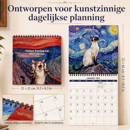 Fittershape Funny Cat Meme Kalender 2027 – vrolijk & decoratief