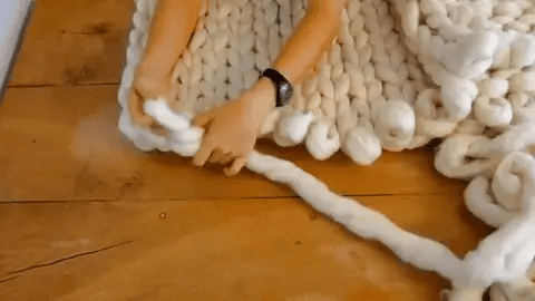 Chunky Deken – Breideken – Zacht materiaal – Voor op bed of bank