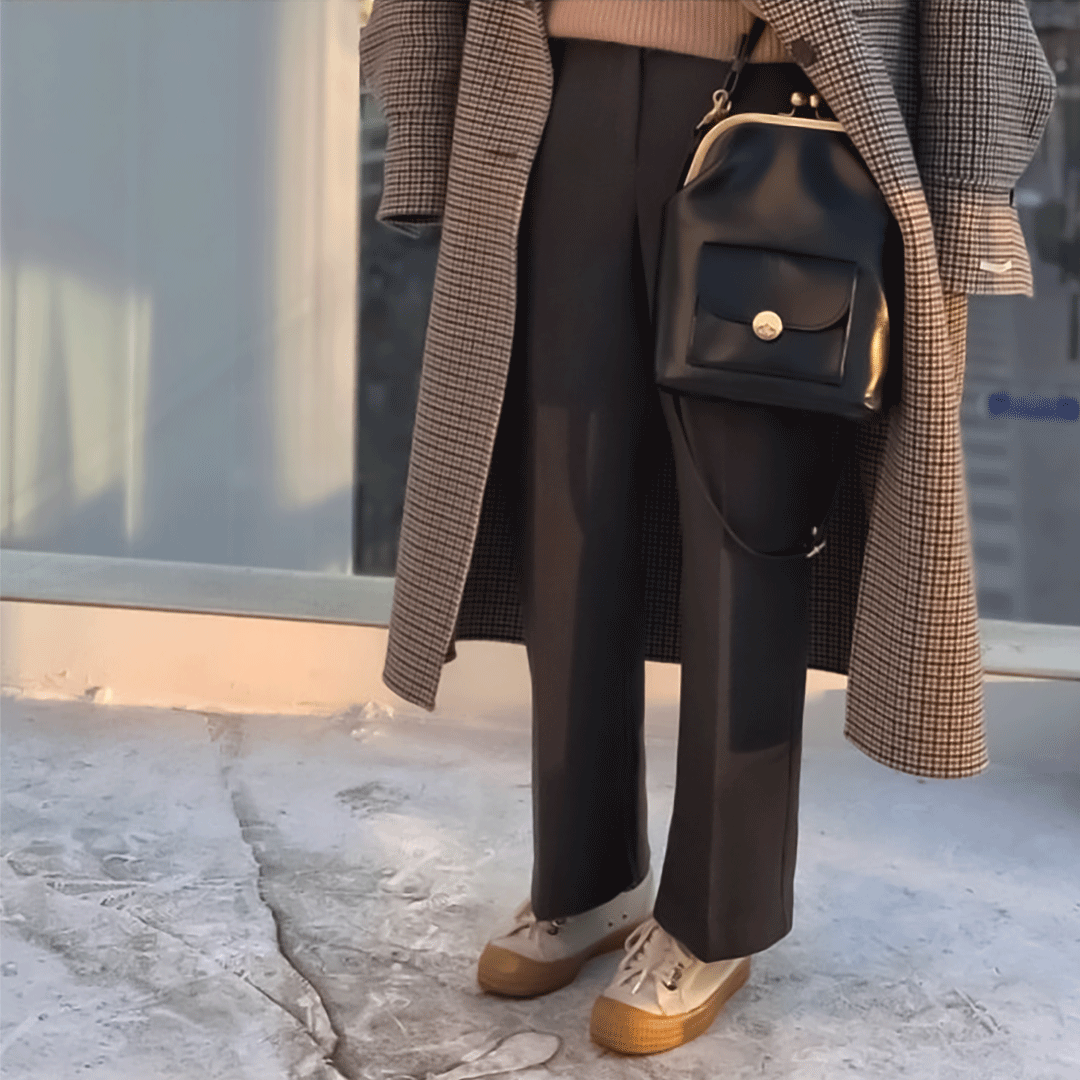 Rugtas – Vintage Kissing Lock – Voor Dames – Compact Formaat