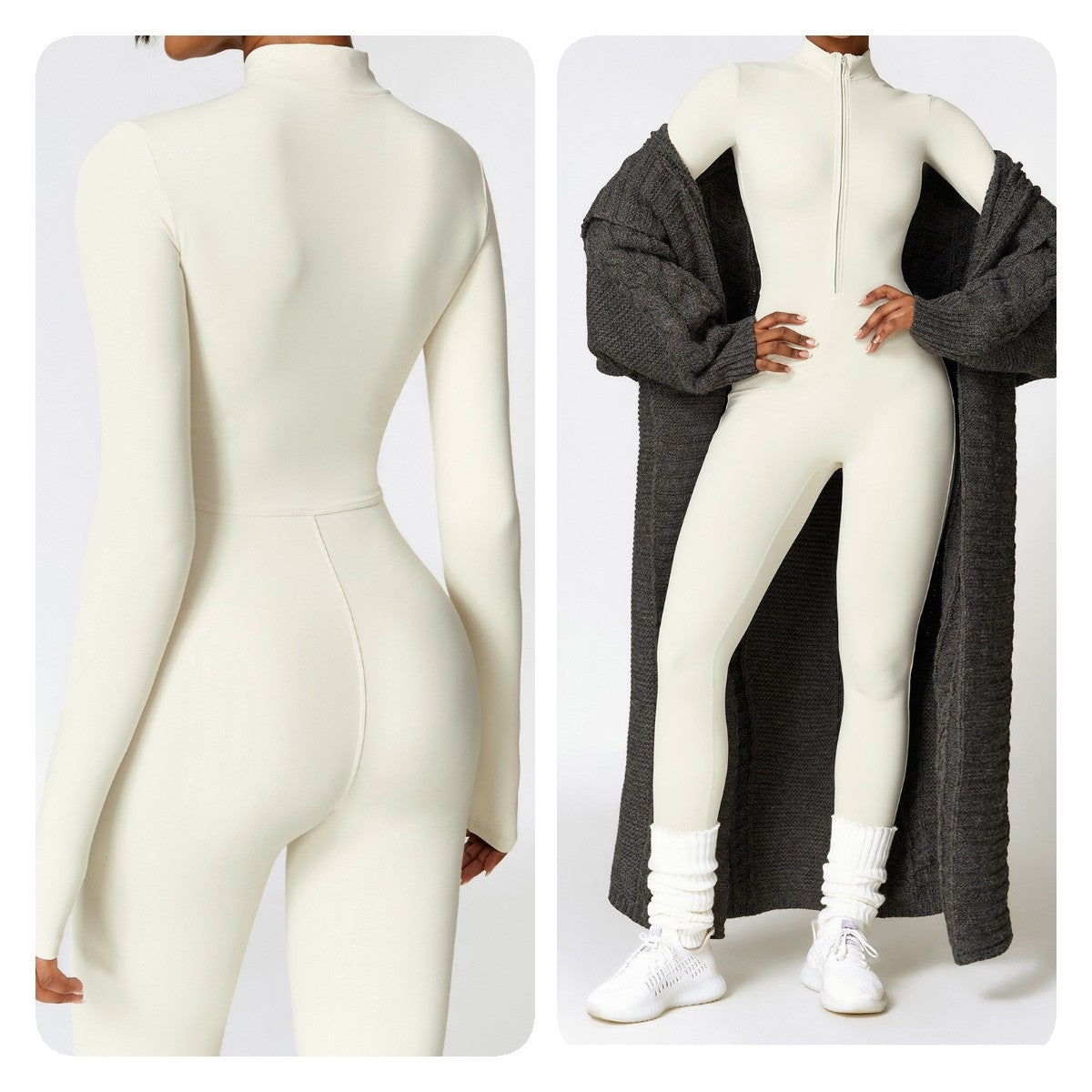 Fitness Jumpsuit – Zip Up – Stretch – Voor Vrouwen