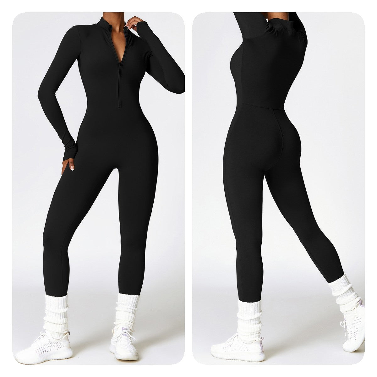 Fitness Jumpsuit – Zip Up – Stretch – Voor Vrouwen