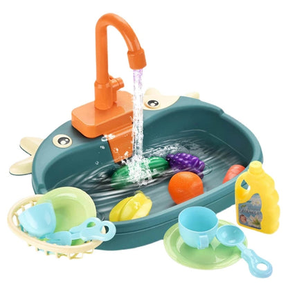 Speelgoed Keukenset – Afwasbak Met Water – Voor Kinderen – Inclusief Borden en Bestek