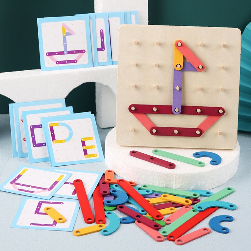 Educatief Vormpuzzel – Houten Bouwset – Voor Kinderen