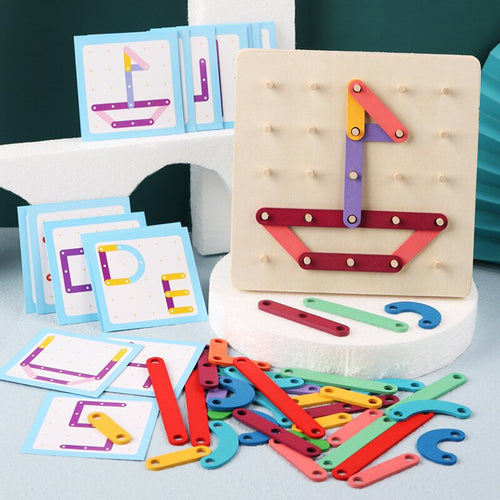 Educatief Vormpuzzel – Houten Bouwset – Voor Kinderen