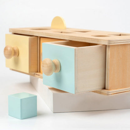 Houten Vormensorteerdoos – Educatief – Voor Kinderen – Met Lades en Blokken