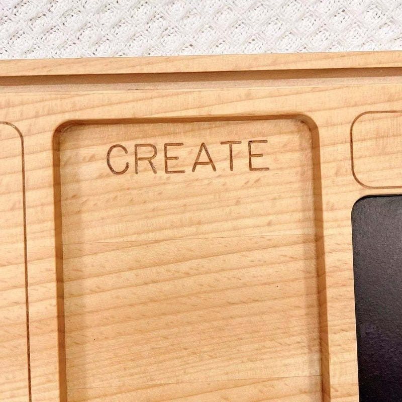 Houten Leerbord – Educatief – Voor Kinderen – Met Getallen en Krijt