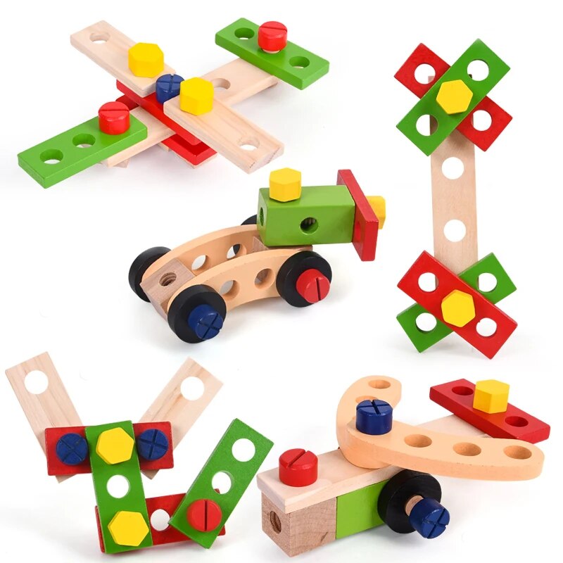 Houten Gereedschapskist – Educatief Bouwspeelgoed – Voor Kinderen