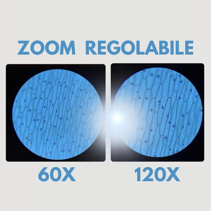 Handheld Microscoop – Zoomfunctie 120x-60x – Voor Educatief Gebruik