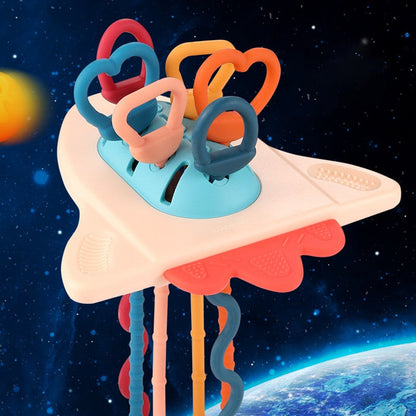 Interactief Fidget Speelgoed – Kleurrijke Draden en Ringen – Voor Baby’s en Peuters