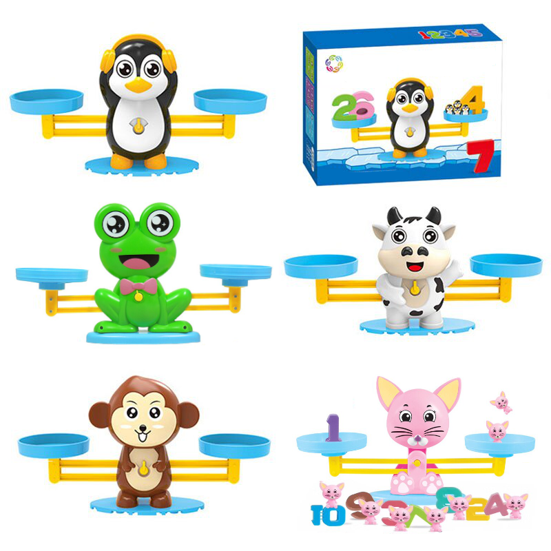 Educatief Balanceerspel met Dieren – Voor Kinderen – Met Nummers en Dierenfiguren