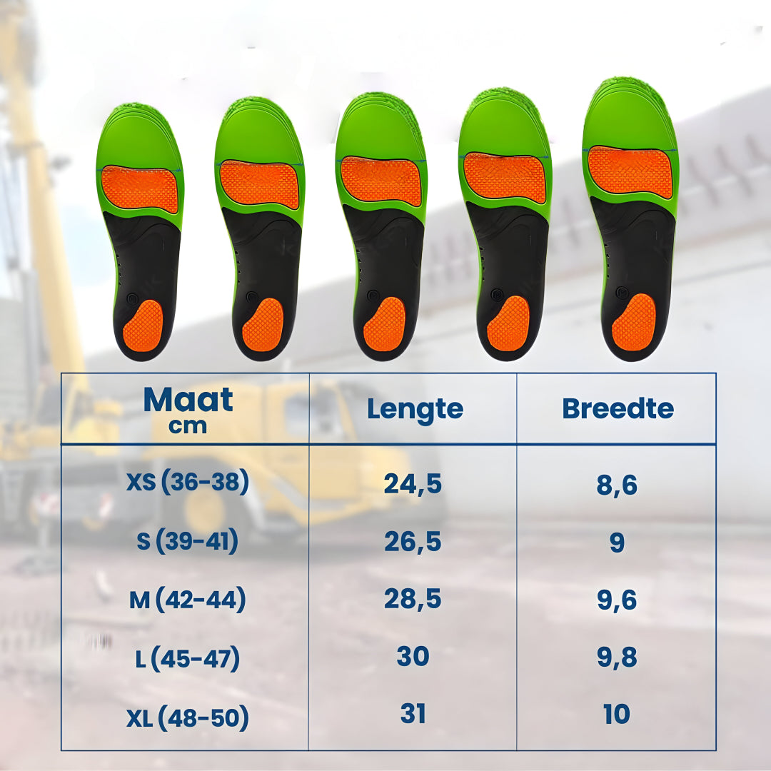 Orthopedische inlegzolen – Verstelbare Drukverlichting – Voor Voetpijn