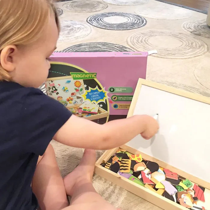 Tekenbord en Magnetische Puzzel – 2-in-1 Educatief Speelgoed – Voor Kinderen
