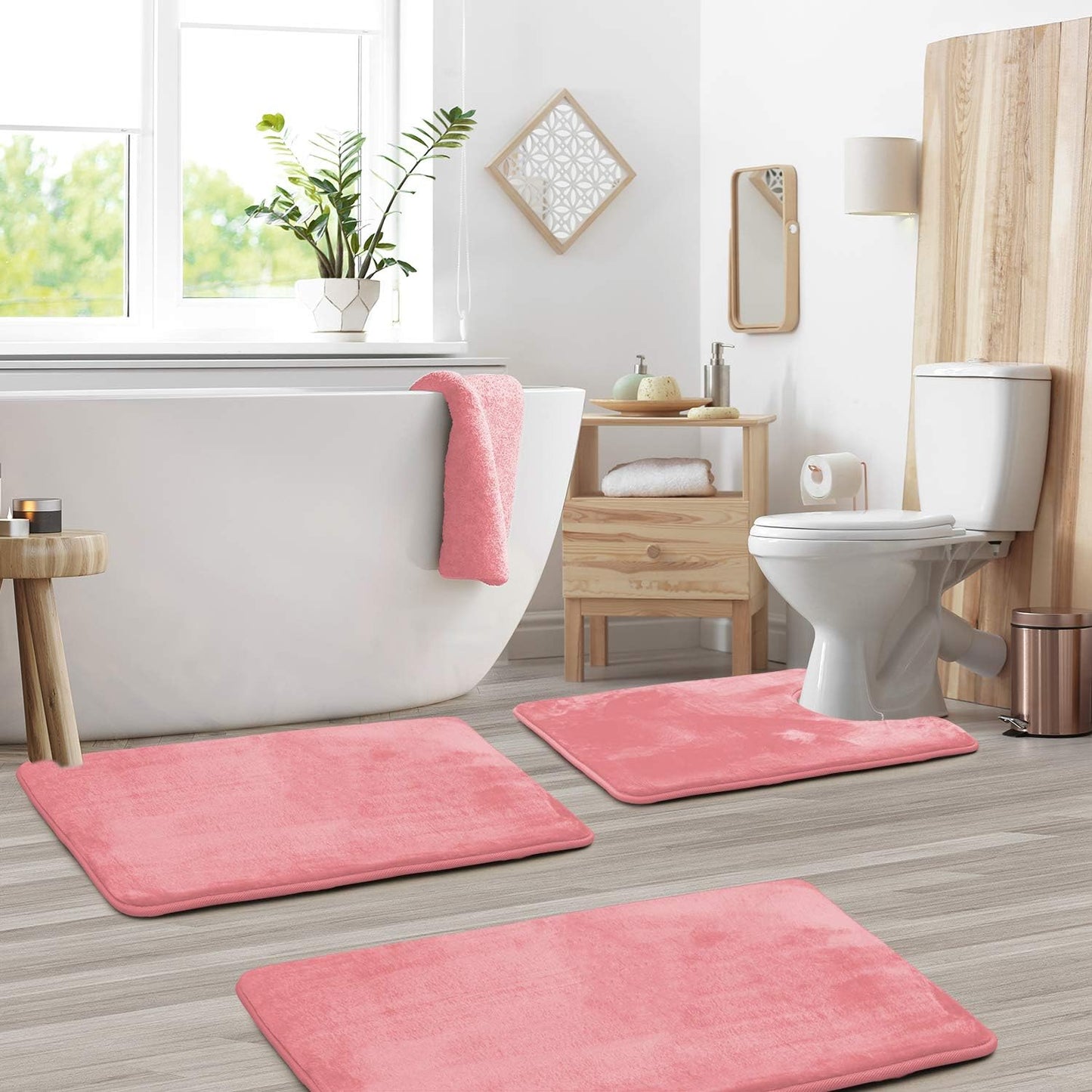 Badmat Set – Zacht – Antislip – Voor badkamer en toilet