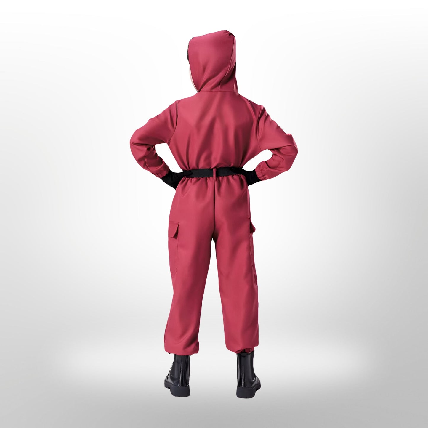 Squid Game Kostuum voor Kinderen – Rood Uniform met Masker