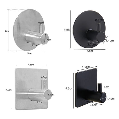 Muurhaken Set – Roestvrij staal – Voor badkamer en keuken