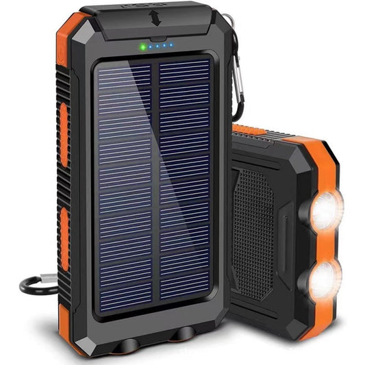 Solar Powerbank – Oplaadbaar – Met Zaklamp – Voor Buiten en Nood