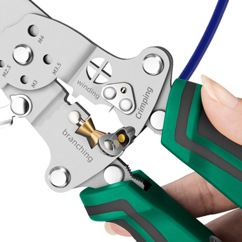 Krimp- en draadstriptang – elektrisch gereedschap – met LED-indicator – voor elektrische installaties