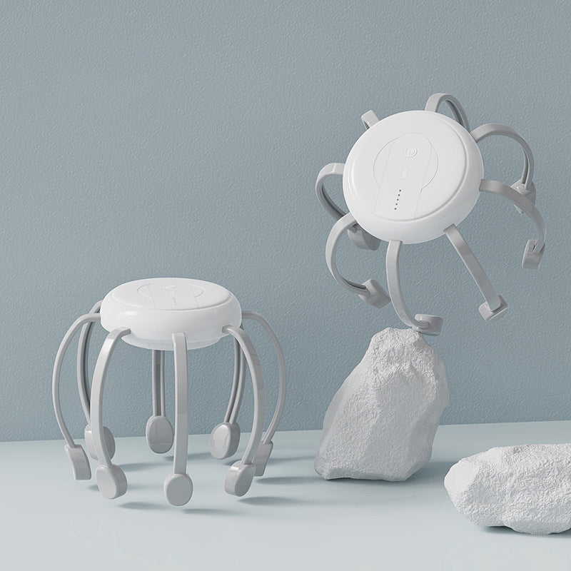 Octopus Hoofdmassageapparaat – Verstelbare Armen – Draadloos – Voor Ontspanning