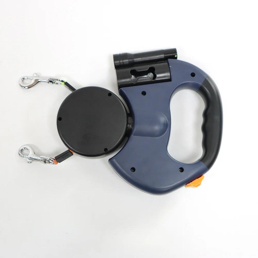 Dubbele Hondenriem – Verstelbaar – Automatische oprolmechanisme – Voor twee honden