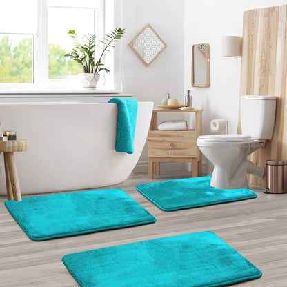 Badmat Set – Zacht – Antislip – Voor badkamer en toilet