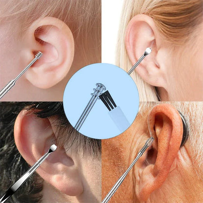 Oorstaafjes Set – RVS – 6 Stuks – Voor Oorreiniging en Verzorging